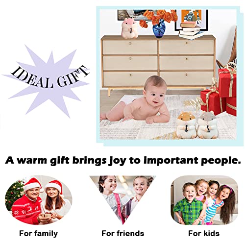 9" Hamster Plush Stuffed Animals, Kawaii Hamster Toy for Kids Boys Girls, Brown from zhidiloveyou