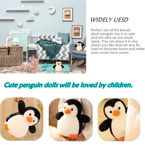 Penguin Stuffed Animal Plush Gifts for Kids, Cute Penguin Plushie Toy Doll, 8.7" by AUCOOMA