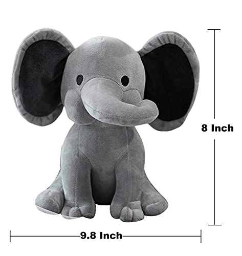 Stuffed Animal Toys,Soft Plushies for Girls Cute Plush Toys Gifts for Kids Girls Boys Babies Toddlers (Grey 1, 9.8 Inch) from APORAKE