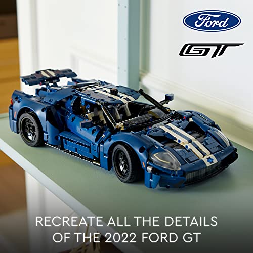 LEGO Technic 2022 Ford GT 42154 Car Model Kit for Adults to Build, 1:12 Scale Supercar with Authentic Features, Advanced Collectible Set from LEGO