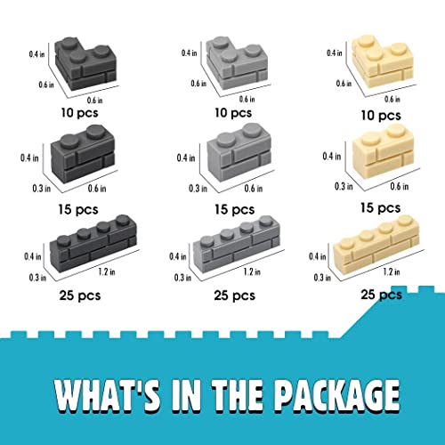 Etarnfly Masonry Profile Bricks, 150PCS Wall Blocks Parts and Pieces - 100% Compatible with Major Brands Bricks Bulks, Building Toy Accessories for Kids Adults from Etarnfly