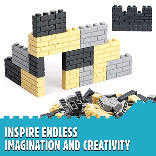 Etarnfly Masonry Profile Bricks, 150PCS Wall Blocks Parts and Pieces - 100% Compatible with Major Brands Bricks Bulks, Building Toy Accessories for Kids Adults from Etarnfly