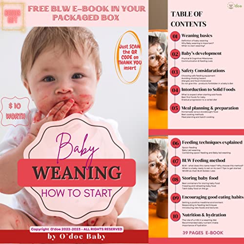 o'doe Baby Led Weaning Feeding Supplies for Toddlers, Baby Feeding Set 17 Pcs | Suction Silicone Baby Bowl Self Eating with Fruit Feeder, Cup, Bibs, Food Plate Kit with Lid | Rose Pink V2 from o'doe