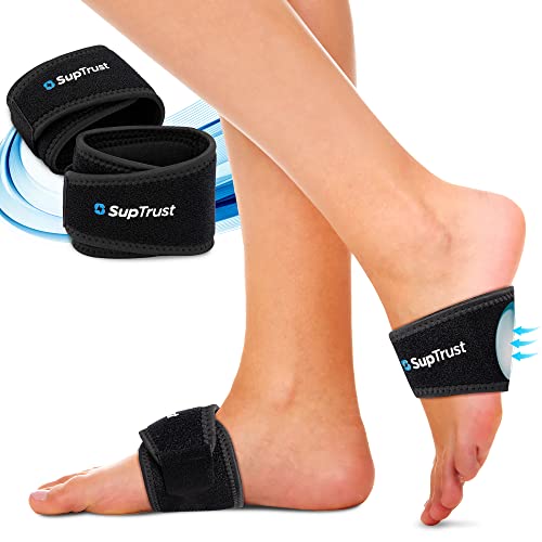 Suptrust Arch Support, Plantar Fasciitis Relief, Unisex Arch Relief Plus with Built-In Orthotic Support, Feet Pain Relief, Flat & Fallen Arches, High Arch, Flat Feet, One Regular Size Fits All from RAINBLESSINGS INC