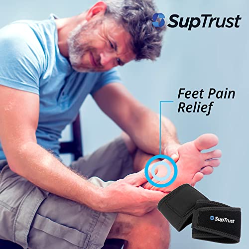 Suptrust Arch Support, Plantar Fasciitis Relief, Unisex Arch Relief Plus with Built-In Orthotic Support, Feet Pain Relief, Flat & Fallen Arches, High Arch, Flat Feet, One Regular Size Fits All from RAINBLESSINGS INC