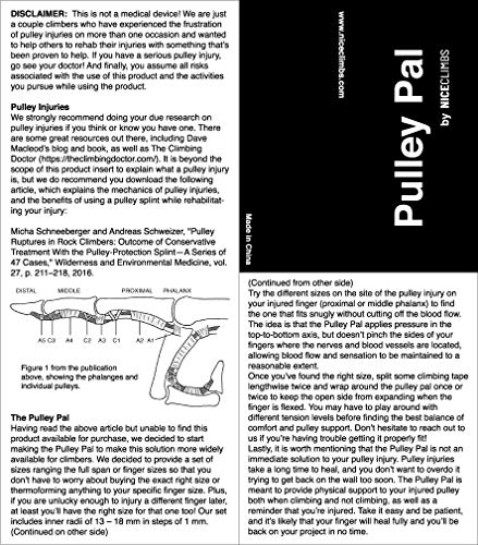 NiceClimbs Pulley Pal Rock Climbing Finger Pulley Splint by NiceClimbs