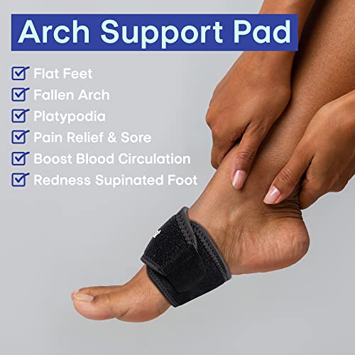 Suptrust Arch Support, Plantar Fasciitis Relief, Unisex Arch Relief Plus with Built-In Orthotic Support, Feet Pain Relief, Flat & Fallen Arches, High Arch, Flat Feet, One Regular Size Fits All from RAINBLESSINGS INC