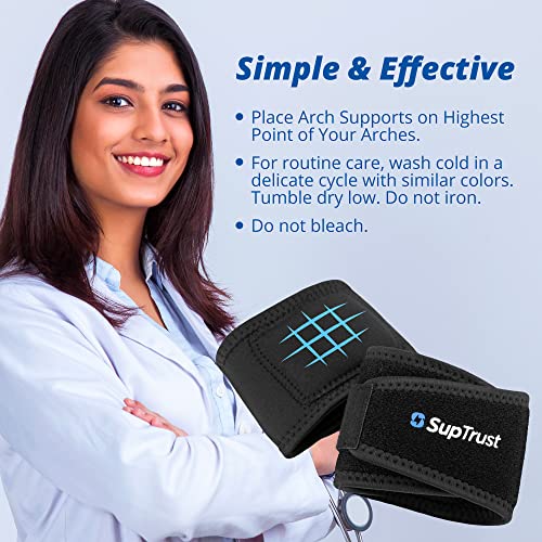 Suptrust Arch Support, Plantar Fasciitis Relief, Unisex Arch Relief Plus with Built-In Orthotic Support, Feet Pain Relief, Flat & Fallen Arches, High Arch, Flat Feet, One Regular Size Fits All from RAINBLESSINGS INC