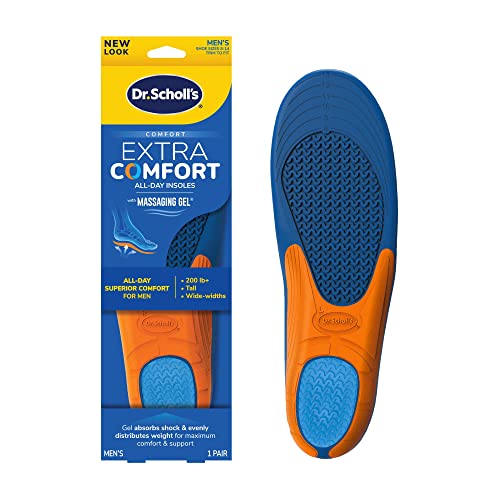 Dr. Schollâs Extra Support Insoles Superior Shock Absorption and Reinforced Arch Support for Big & Tall Men to Reduce Muscle Fatigue So You Can Stay on Your Feet Longer (for Men's 8-14) from Dr. Scholl's