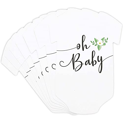 Baby Shower Predictions and Advice Cards, 50 Pack, Floral Design, 5 x 7 in by 