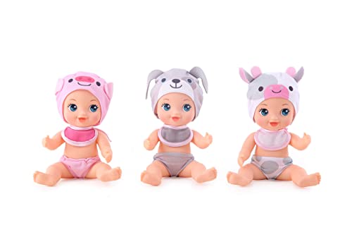 KOOKAMUNGA KIDS Little Animal Cutie Triplets Dolls - Adorable Cow, Dog and Pig Themed Outfits - Dolls to Sit, Stand and Cuddle! by KOOKAMUNGA KIDS