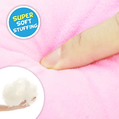 June Garden 12" Sweet Dolly Frida - Stuffed Ultra Soft Baby Bear Doll for Birth and Up - Removable Pink Outfit by June Garden