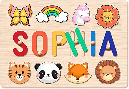 KAAYEE Personalized Name Puzzle for Kids Name Puzzle for Kids Custom Puzzles for Toddlers Personalized Name Puzzles for Babies Personalized Baby Gift Educational Wooden Puzzle from KAAYEE