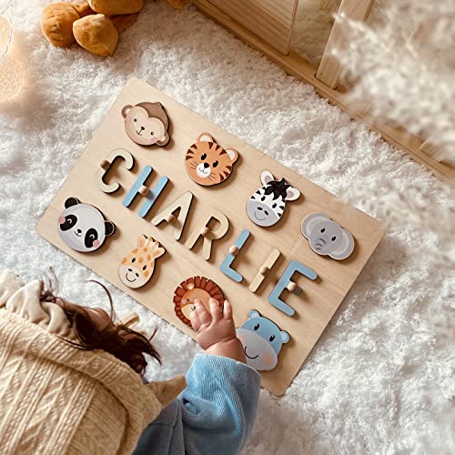 KAAYEE Personalized Name Puzzle for Kids Name Puzzle for Kids Custom Puzzles for Toddlers Personalized Name Puzzles for Babies Personalized Baby Gift Educational Wooden Puzzle from KAAYEE