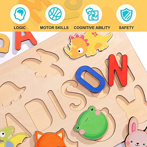 KAAYEE Personalized Name Puzzle for Kids Name Puzzle for Kids Custom Puzzles for Toddlers Personalized Name Puzzles for Babies Personalized Baby Gift Educational Wooden Puzzle from KAAYEE