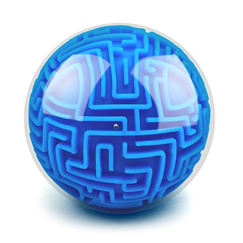 YongnKids Amaze 3D Gravity Memory Sequential Maze Ball Puzzle Toy Gifts for Kids Adults - Challenges Game Lover Tiny Balls Brain Teasers Game (Blue) from Made in China YongnKids