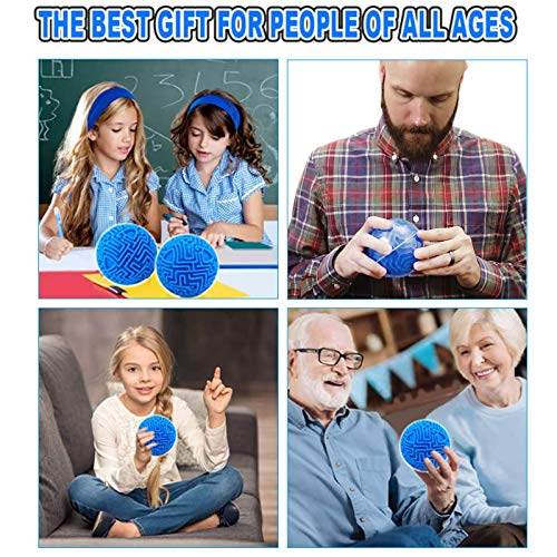 YongnKids Amaze 3D Gravity Memory Sequential Maze Ball Puzzle Toy Gifts for Kids Adults - Challenges Game Lover Tiny Balls Brain Teasers Game (Blue) from Made in China YongnKids