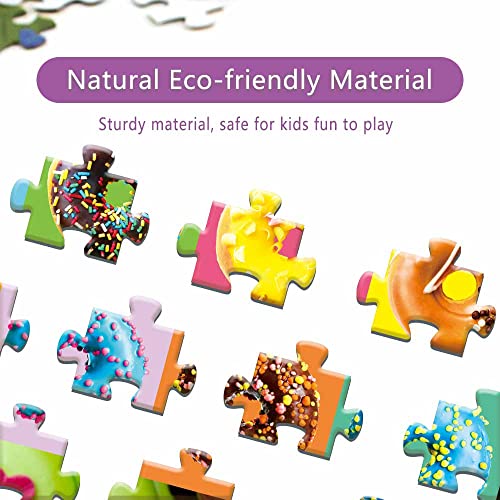 fishwisdom 100 Piece Donuts Jigsaw Puzzle for Kids Teens Age 4-8 Gift Family Time (Donuts) by fishwisdom