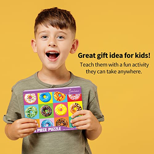 fishwisdom 100 Piece Donuts Jigsaw Puzzle for Kids Teens Age 4-8 Gift Family Time (Donuts) by fishwisdom