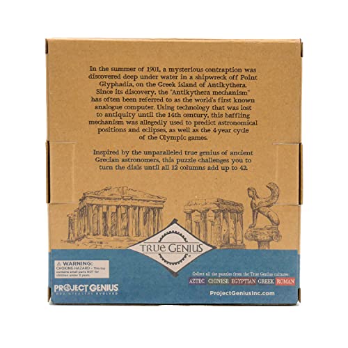 True Genius: Grecian Computer Brainteaser Puzzle, High Quality Gift for History Buffs, Brainteaser for Curious Minds, Ages 7 and up from Project Genius