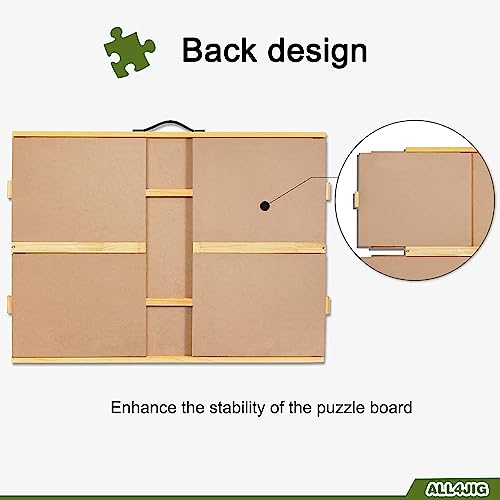 ALL4JIG Adjustable Jigsaw Puzzle Board with 4 Drawers & Cover - 3-Tilting-Angle Jigsaw Puzzle Table for Adults Jigsaw Portable Puzzle Table Top Easel (MEDIUM-1500) by ALL4JIG