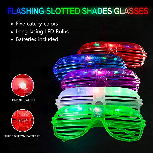 Mibote 67Pcs Led Light Up Toys Party Favors Glow in the Dark Party Supplies for Kid/Adults with 40 Finger Lights, 10 Jelly Rings, 5 Flashing Glasses, 4 Bracelets, 4 Fiber Optic Hair Lights and 4 Crystal Necklaces from MIBOTE