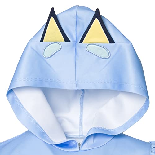 Bluey Toddler Girls Mesh Cosplay Short Sleeve Dress 4T Blue from Bentex Group, Inc.