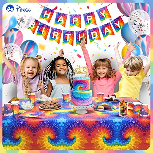 Pirese Tie Dye Birthday Party Supplies, Tie Dye Party Supplies, Tie Dye Party Decorations | Tie Dye Birthday Decorations | Tie Dye Decorations For Party | Tie Dye Plates | Tie Dye Cup | Tie Dye Paper from Pirese