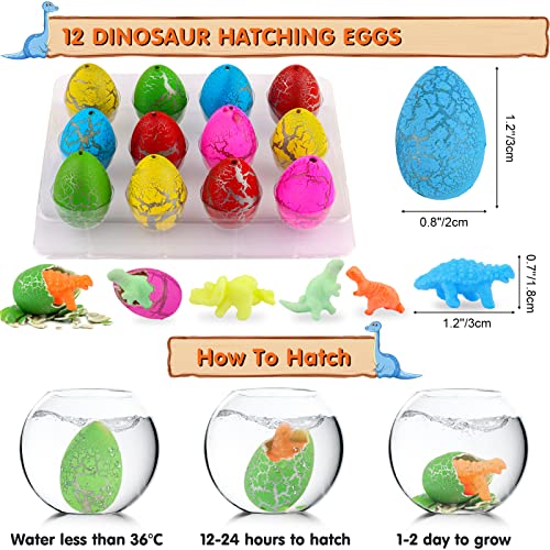 Dinosaur Party Favors, 134Pcs Dinosaur Birthday Party Supplies - Dino Gift Bags, Dinosaur Eggs, Glow In Dark Dinosaur Figures for Dinosaur Birthday Party, Prizes Pinata Fillers Goodie Bag Stuffers by Thesixowls