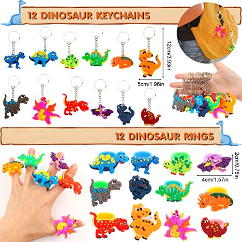 Dinosaur Party Favors, 134Pcs Dinosaur Birthday Party Supplies - Dino Gift Bags, Dinosaur Eggs, Glow In Dark Dinosaur Figures for Dinosaur Birthday Party, Prizes Pinata Fillers Goodie Bag Stuffers by Thesixowls