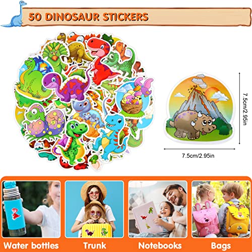 Dinosaur Party Favors, 134Pcs Dinosaur Birthday Party Supplies - Dino Gift Bags, Dinosaur Eggs, Glow In Dark Dinosaur Figures for Dinosaur Birthday Party, Prizes Pinata Fillers Goodie Bag Stuffers by Thesixowls