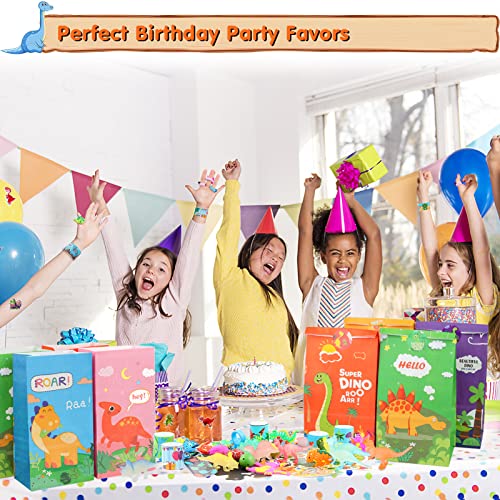 Dinosaur Party Favors, 134Pcs Dinosaur Birthday Party Supplies - Dino Gift Bags, Dinosaur Eggs, Glow In Dark Dinosaur Figures for Dinosaur Birthday Party, Prizes Pinata Fillers Goodie Bag Stuffers by Thesixowls