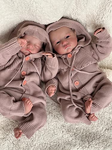 Anano Reborn Baby Levi Realistic Newborn Baby 19 inch 48cm Life Size Silicone Doll (Brown) from NANJING KERUITA INTERNET TECH CO.,LTD