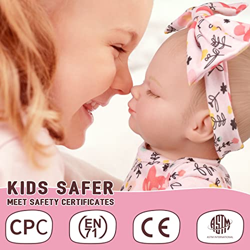 BABESIDE Lifelike Reborn Baby Dolls - 17-Inch Real Baby Feeling Realistic-Newborn Baby Dolls Sweet Smile Sleeping Dolls Girl Handmade Real Life Baby Dolls with Accessories Gift Set for Kids Age 3 + by BABESIDE