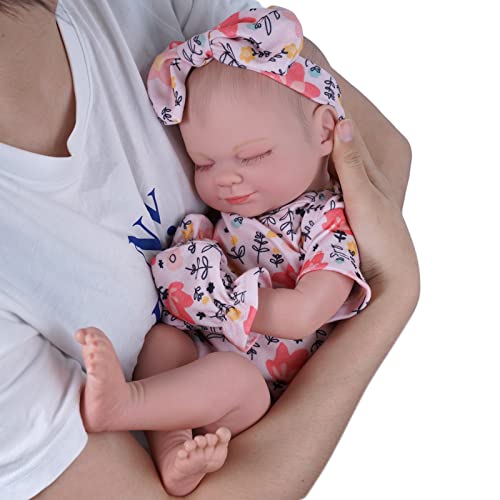 BABESIDE Lifelike Reborn Baby Dolls - 17-Inch Real Baby Feeling Realistic-Newborn Baby Dolls Sweet Smile Sleeping Dolls Girl Handmade Real Life Baby Dolls with Accessories Gift Set for Kids Age 3 + by BABESIDE