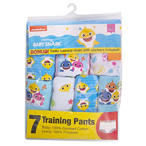 Baby Shark Baby Potty Training Pant Multipacks, Shark Pink 7pk, 3T from Baby Shark