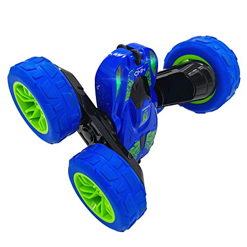 Threeking RC Cars Stunt car Remote Control Car Double Sided 360Â° Flips Rotating 4WD Indoor Outdoor car Toy Present Gift for Boys/Girls Ages 6+ by HUANG BO TOYS FACTORY