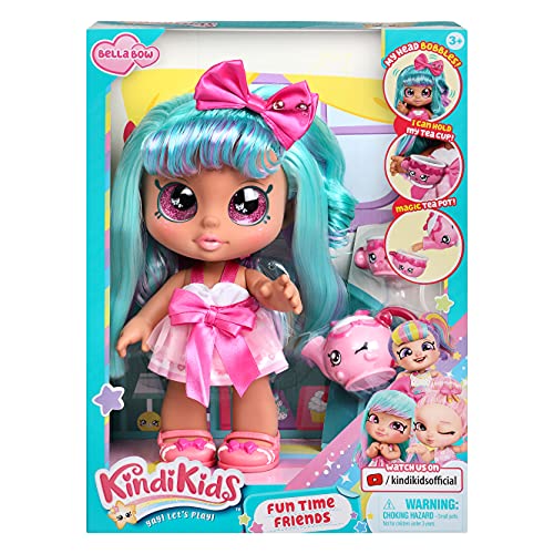Kindi Kids Fun Time Friends - Pre-School Play Doll, Bella Bow - for Ages 3+ | Changeable Clothes and Removable Shoes by Moose Toys