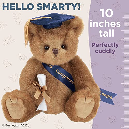 Bearington Smarty Class of 2023 Graduation Plush Teddy Bear Stuffed Animal, Blue Cap, 10 Inch from NQD