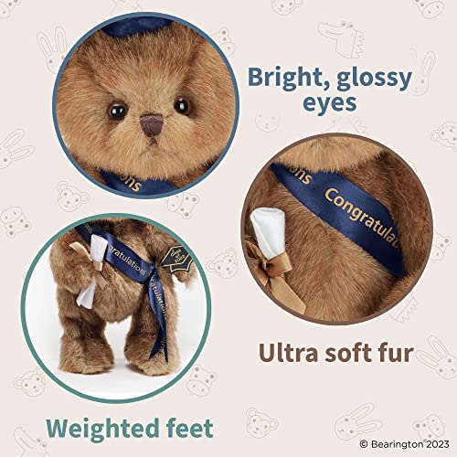 Bearington Smarty Class of 2023 Graduation Plush Teddy Bear Stuffed Animal, Blue Cap, 10 Inch from NQD