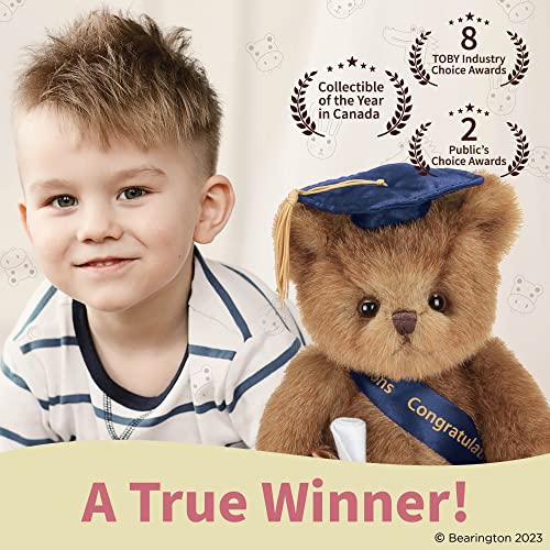 Bearington Smarty Class of 2023 Graduation Plush Teddy Bear Stuffed Animal, Blue Cap, 10 Inch from NQD