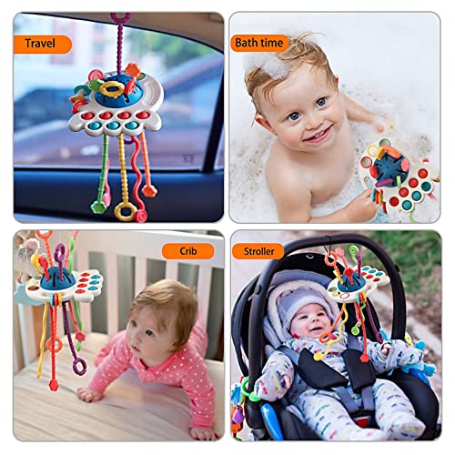 Baby Montessori Sensory Toys - Toddler Learning Activities Travel Pull String Toys - Fine Motor Skills Teething Toys - Gifts for 6 9 12 18 Month Age 1 2 3 One Two Year Old Boys Girls Infant Toys by haifengxianziyouguangzhubaoshoushiyouxiangongsi