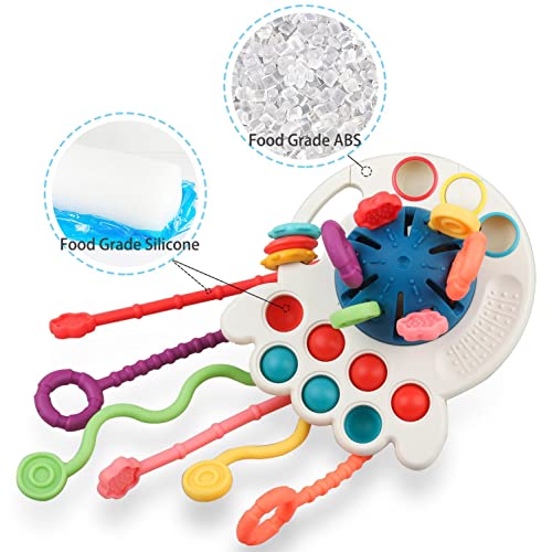 Baby Montessori Sensory Toys - Toddler Learning Activities Travel Pull String Toys - Fine Motor Skills Teething Toys - Gifts for 6 9 12 18 Month Age 1 2 3 One Two Year Old Boys Girls Infant Toys by haifengxianziyouguangzhubaoshoushiyouxiangongsi