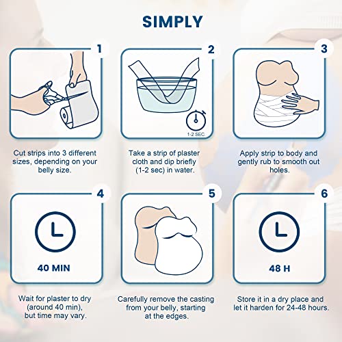 Krstartiz Belly Cast Kit Pregnancy - Belly Casting Kit for Expecting Mothers, Unique Keepsake Pregnancy Casting Belly Kit, Perfect Baby Shower & Pregnancy Gifts by Krstartiz