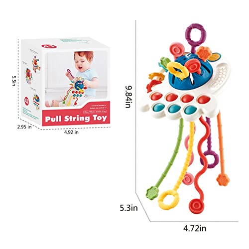 Baby Montessori Sensory Toys - Toddler Learning Activities Travel Pull String Toys - Fine Motor Skills Teething Toys - Gifts for 6 9 12 18 Month Age 1 2 3 One Two Year Old Boys Girls Infant Toys by haifengxianziyouguangzhubaoshoushiyouxiangongsi