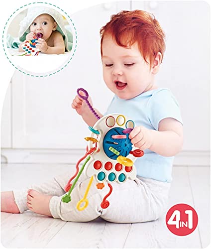 Baby Montessori Sensory Toys - Toddler Learning Activities Travel Pull String Toys - Fine Motor Skills Teething Toys - Gifts for 6 9 12 18 Month Age 1 2 3 One Two Year Old Boys Girls Infant Toys by haifengxianziyouguangzhubaoshoushiyouxiangongsi