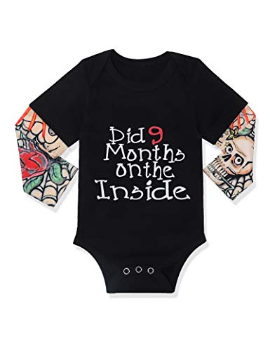 Baby Boy Clothes Fake Tattoo Sleeve Onesie Romper Rockabilly Bodysuits Clothes 0-3 Months by 