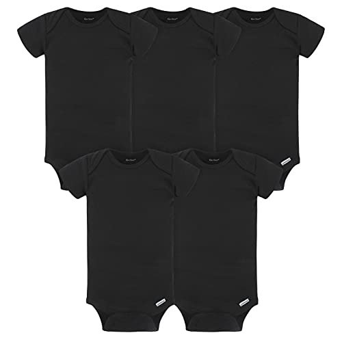 Gerber unisex baby 5-pack Solid Onesies Bodysuits Shirt, Black, 24 Months US from Gerber