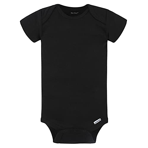 Gerber unisex baby 5-pack Solid Onesies Bodysuits Shirt, Black, 24 Months US from Gerber
