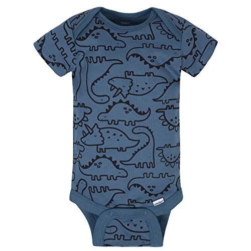Gerber Baby Boys' 8-pack Short Sleeve Onesies and 4-Pack Sleep 'N Play Clothing Bundle, Dinosaur, Newborn by 